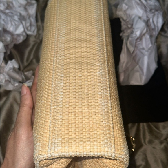 CHANEL bag coco mark tweed Chain wicker shoulder Classic Ltd Ed CC Tote straw - Picture 9 of 16